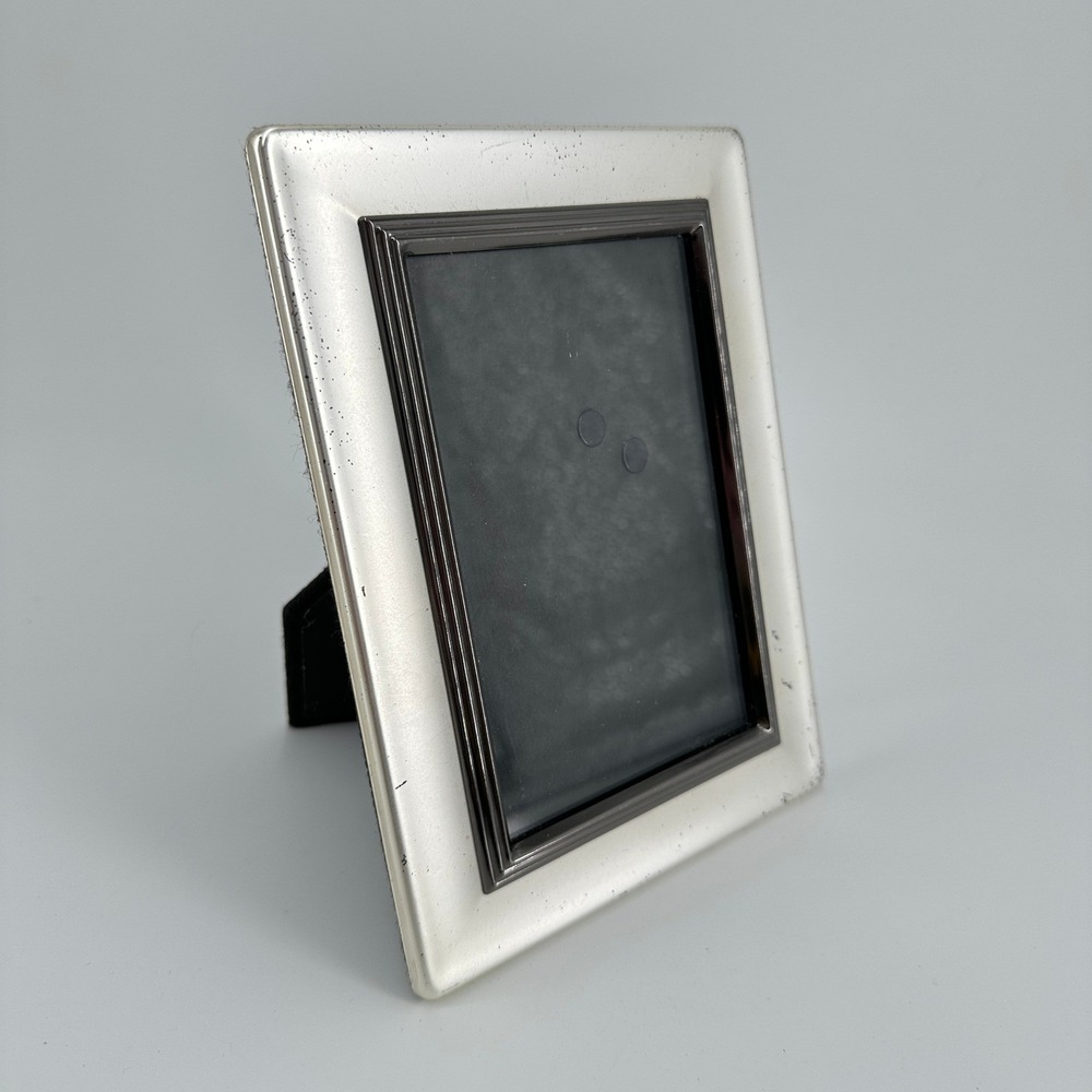 Burnes of Boston 4x6 Silver and Pewter Metallic Tabletop Picture Frame
